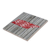 テネシー州のナンバープレートの地図のセラミックタイル タイル (側面)