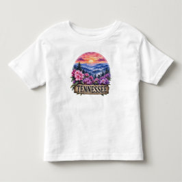 テネシー州のフラワーデザイン トドラーTシャツ