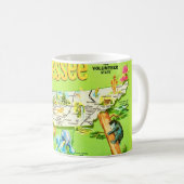 テネシー州のレトロな絵葉書のマグカップ コーヒーマグカップ (正面右)