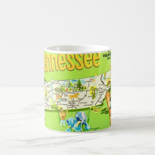 テネシー州のレトロな絵葉書のマグカップ コーヒーマグカップ (中央)