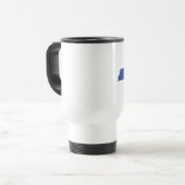 テネシー州の家のシルエットの州の地図 トラベルマグ (正面左)