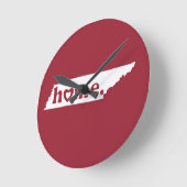 テネシー州の家 ラウンド壁時計 (傾斜)