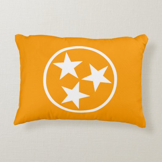 テネシー州の州のオレンジ アクセントクッション (裏面)