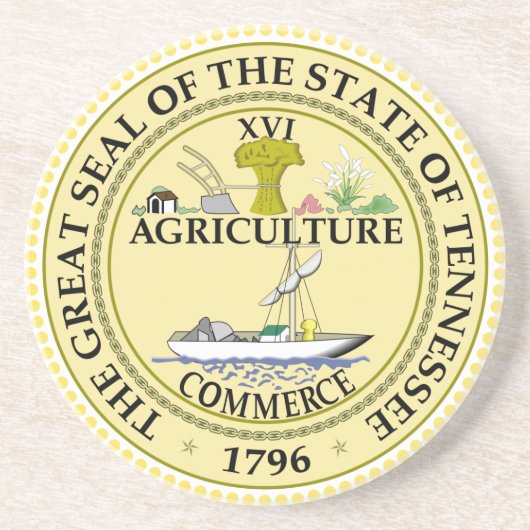 テネシー州の州のシールのコースター コースター (正面)