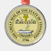 テネシー州の州のシールアメリカ共和国の記号の旗 メタルオーナメント (正面)