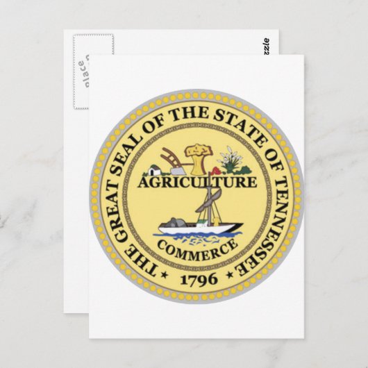 テネシー州の州のシール ポストカード (正面/裏面)
