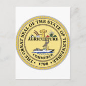 テネシー州の州のシール ポストカード (正面)