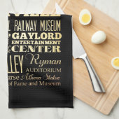 テネシー州の州のタイポグラフィの芸術のナッシュビル都市 キッチンタオル (四つ折り)