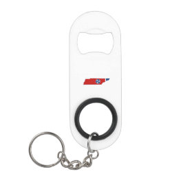 テネシー州の州の旗および地図 キーホルダー栓抜き