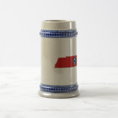 テネシー州の州の旗および地図 ビールジョッキ (中央)