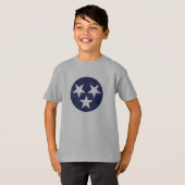 テネシー州の州の旗のグランジなナッシュビル愛 Tシャツ (正面フル)