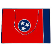 テネシー州の州の旗のデザイン ラージペーパーバッグ (正面)