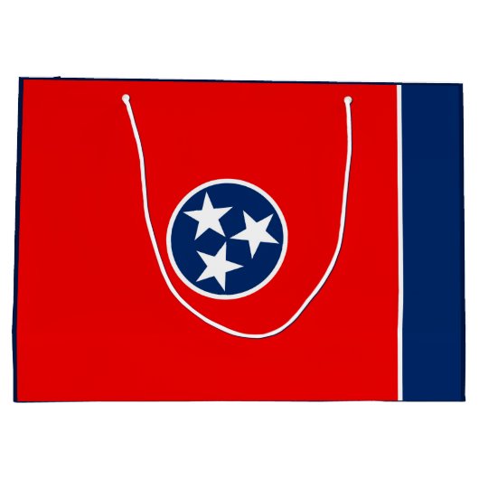 テネシー州の州の旗のデザイン ラージペーパーバッグ (裏面)