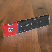 テネシー州の州の旗 デスクネームプレート (側面)