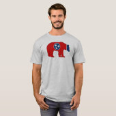 テネシー州の旗のクマ Tシャツ (正面フル)
