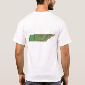 テネシー州の旗の地図都市Tシャツ Tシャツ (裏面)