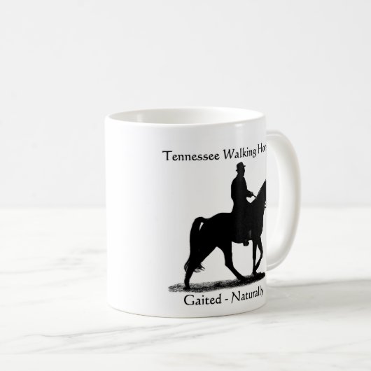 テネシー州の歩くの馬のマグ コーヒーマグカップ (正面右)