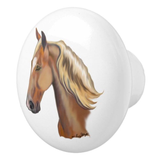 テネシー州の歩くの馬の引出しの食器棚の引きのノブ セラミックノブ (右)