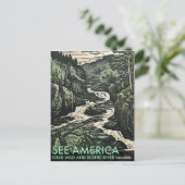 テネシー州の荒涼とした風光明媚な川 ポストカード (スタンド正面)