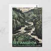 テネシー州の荒涼とした風光明媚な川 ポストカード (正面/裏面)