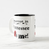 テネシー州の誰かは私を愛します ツートーンマグカップ (正面左)