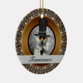 テネシー州の雪だるまのクリスマスのオーナメント セラミックオーナメント (右)