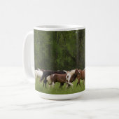 テネシー州の馬の群れ コーヒーマグカップ (正面左)