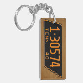 テネシー州の1940年のヴィンテージのナンバープレートKeychain キーホルダー (正面左)