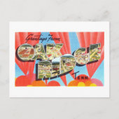 テネシー州オークリッジからのヴィンテージの挨拶 ポストカード (正面)