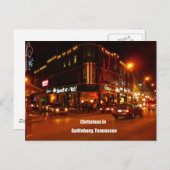 テネシー州ガトリンバーグのクリスマス シーズンポストカード (正面/裏面)