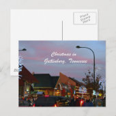 テネシー州ガトリンバーグのクリスマス シーズンポストカード (正面/裏面)
