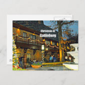 テネシー州ガトリンバーグのクリスマス シーズンポストカード (正面/裏面)