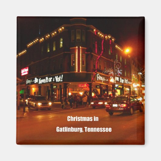 テネシー州ガトリンバーグのクリスマス マグネット (正面)