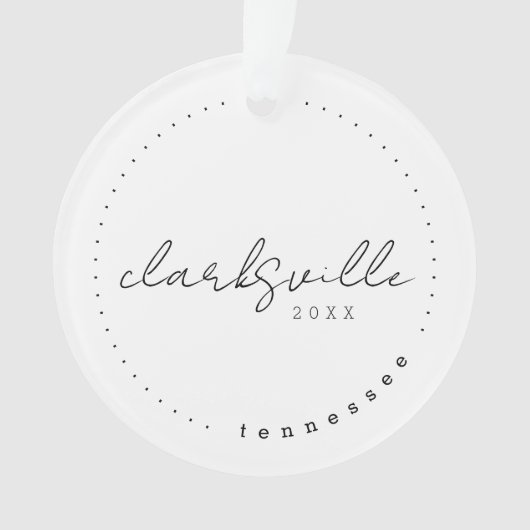 テネシー州クラークスヴィル旅行統一された州シンプル オーナメント (正面)