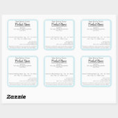 テネシー州コテージ食品事業ベーキングラベル スクエアシール (シート)