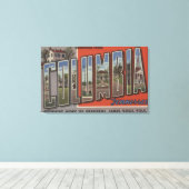 テネシー州コロンビア – ラージレターのシーン キャンバスプリント (インサイチュ (ウッドフロア))