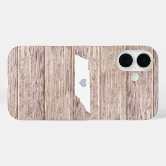 テネシー州シルエ素朴ットウッドルック Case-Mate iPhoneケース (裏面 (横))