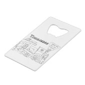 テネシー州シンボルボランティア州画像 クレジットカード栓抜き (裏面アングル)