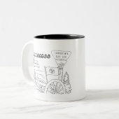 テネシー州シンボルボランティア州画像 ツートーンマグカップ (正面左)