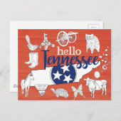 テネシー州シンボルボランティア州画像 ポストカード (正面/裏面)