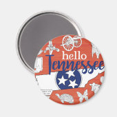 テネシー州シンボルボランティア州画像 マグネット (正面/裏面)