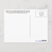 テネシー州スモーク山脈のキャビン ポストカード (裏面)