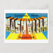 テネシー州ナッシュビルからのヴィンテージの挨拶 ポストカード (正面)