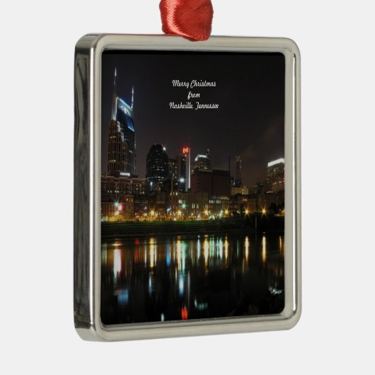 テネシー州ナッシュビルから聖降誕祭お目出度う メタルオーナメント (右)