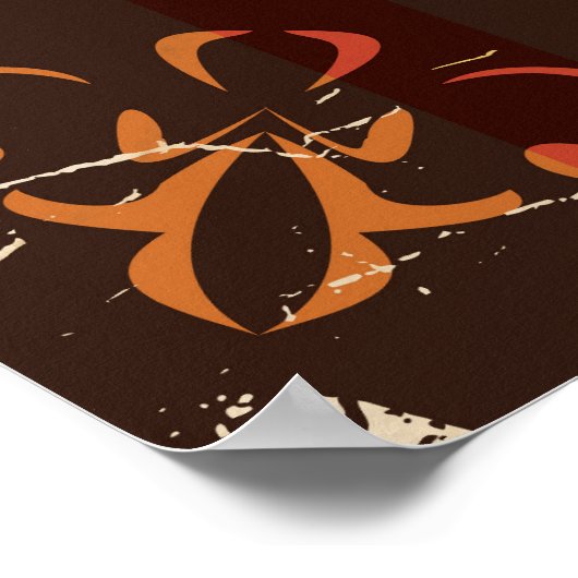 テネシー州ナッシュビルのギターヴィンテージ旅行ポスター ポスター (角)