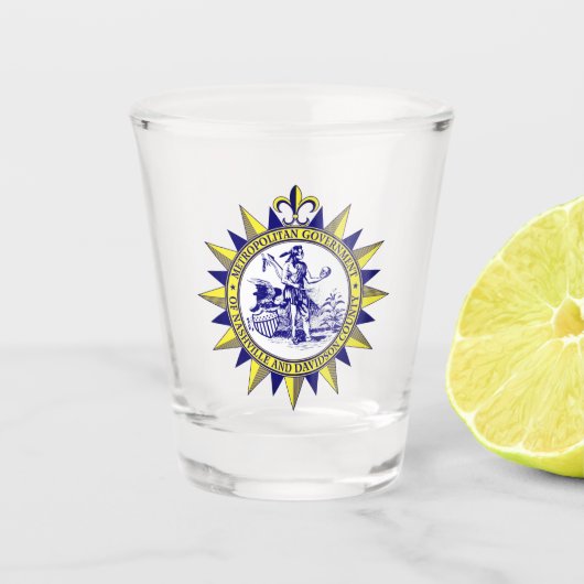 テネシー州ナッシュビルのシール ショットグラス (正面)