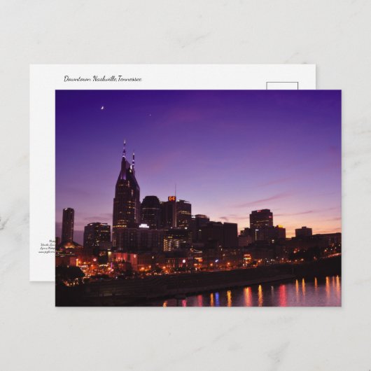 テネシー州ナッシュビルのダウンタウン – はがき (正面/裏面)