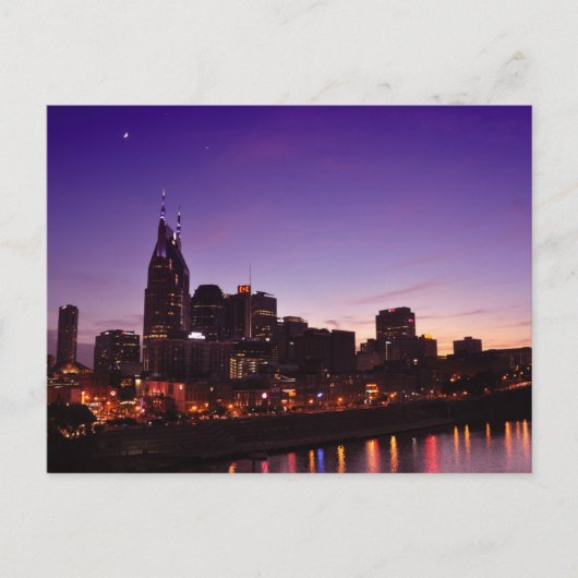 テネシー州ナッシュビルのダウンタウン – はがき (正面)