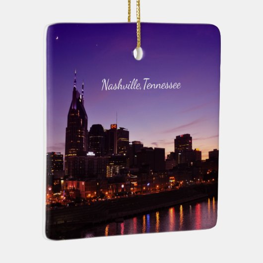 テネシー州ナッシュビルのダウンタウン – セラミックオーナメント (右)