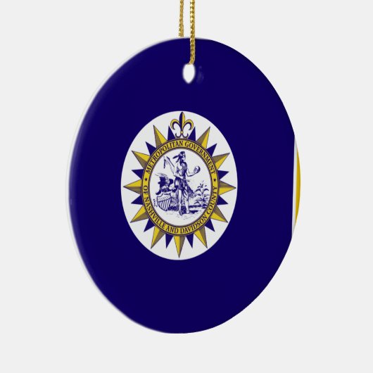 テネシー州ナッシュビル国旗のセラミックオーナメント セラミックオーナメント (右)